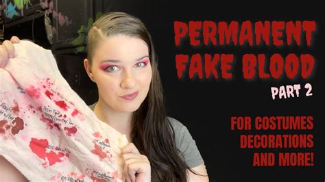 fake blood for clothes permanent|how to get blood on a shirt.